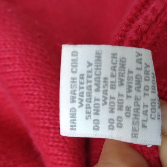 Dressbarn LS Red Cable Knit Mockneck Snowmen Snowflakes Embellished Sweater - Picture 14 of 16